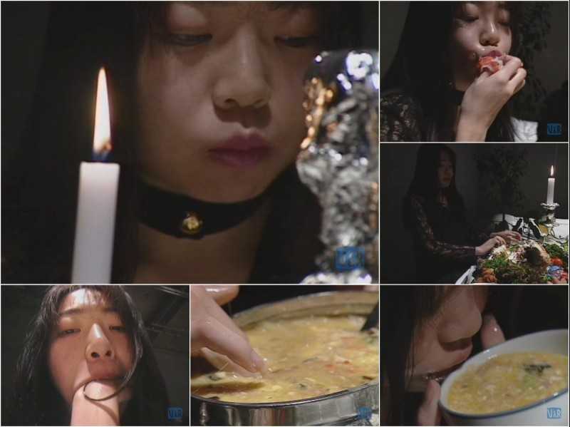 SAS-012 | Vomit dinner. Classic Japanese puking movie with woman eating her own vomit.