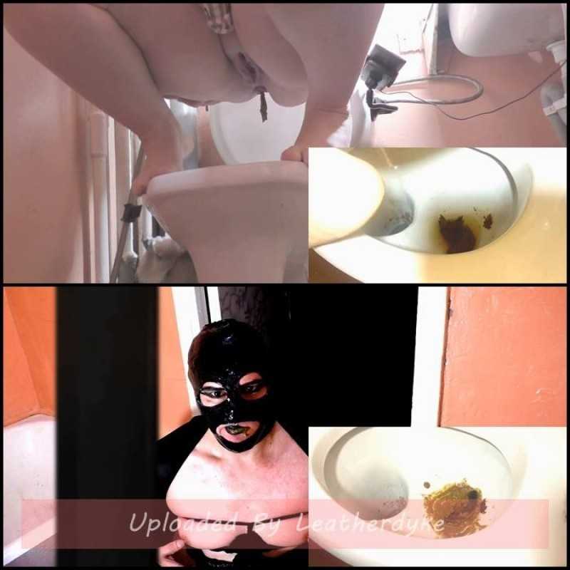 Whore eats poop from the toilet! with Fetish-zone